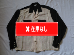 ５０’S　Somerset BlackXLame レーヨンシャツ