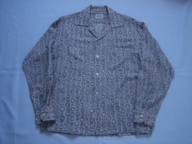 ５０’Ｓ　ＴＯＷＮＣＲＡＦＴ総柄レーヨンシャツ