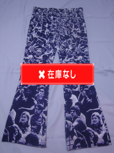 ７０’Ｓ　woodstock picture print pants