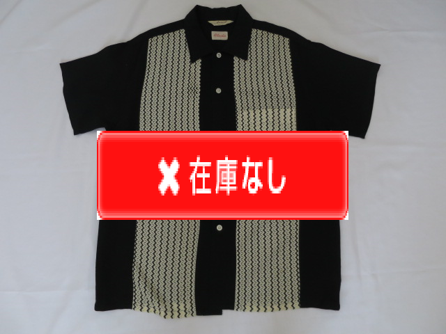 ５０’S　Anscot BlackXWhiteレーヨンシャツ