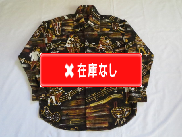 ６０’S　Dance print cotton ｓhirt