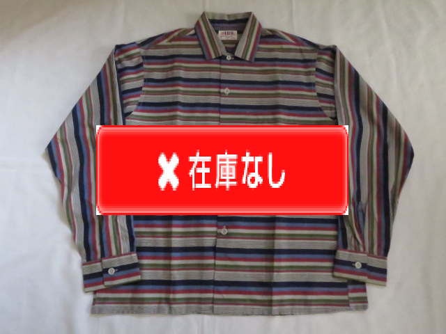 ５０’S　The Iuy ボーダーコットンシャツ　DEAD　STOCK
