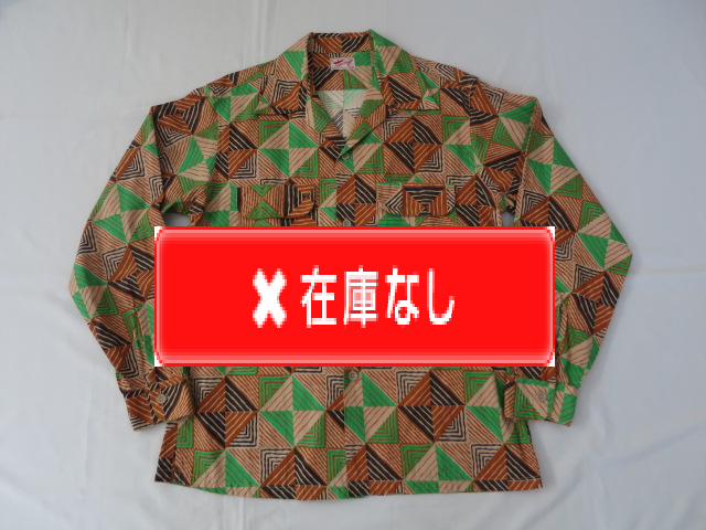 ５０’S　Topcraft 総柄コットンシャツ
