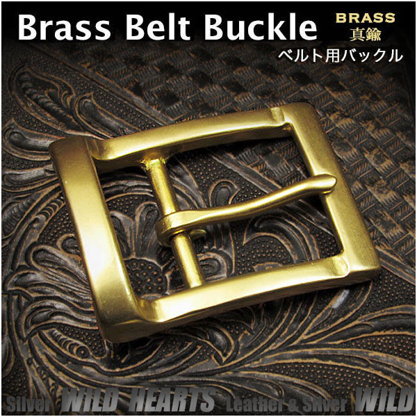 ベルト　バックル　取り替え用　真鍮　40mm Belt Buckle Brass WILD HEARTS Leather & Silver (ID mb3586r15)