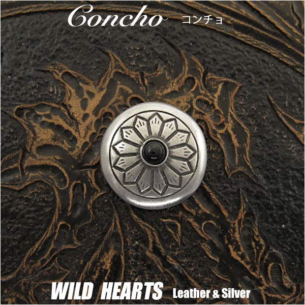 クリックポストのみ送料無料！ コンチョ オニキス 合金  (ID cc2006-g5)