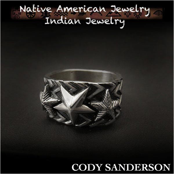新品　コディ サンダーソン／Cody Sanderson　リング　20号　インディアンジュエリー　シルバー925　ナバホ族　ユニセックス Cody Sanderson Plain Star Ring Size US#10 Native American Indian Jewelry Sterling Silver  Navajo (ID na3182r73)