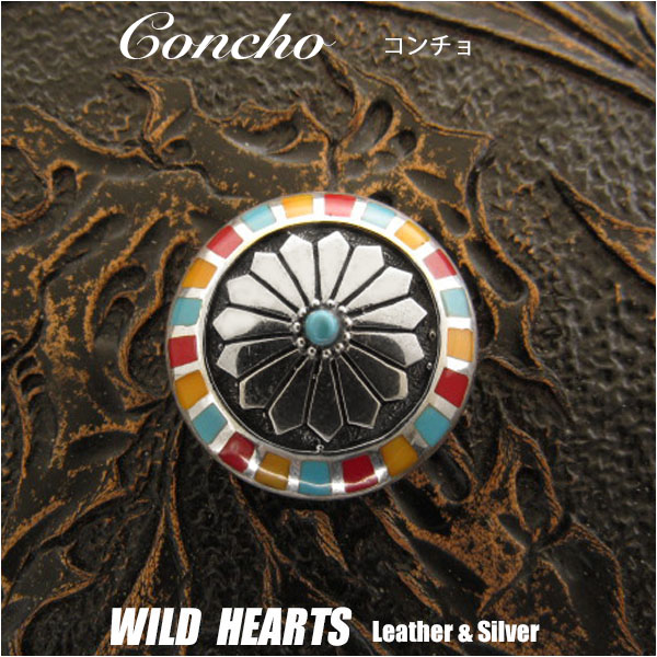 クリックポストのみ送料無料！コンチョ インディアンジュエリー シルバー925 Solid 925 silver Concho Native American WILD HEARTS Leather&Silver (ID 0273t33-a22)
