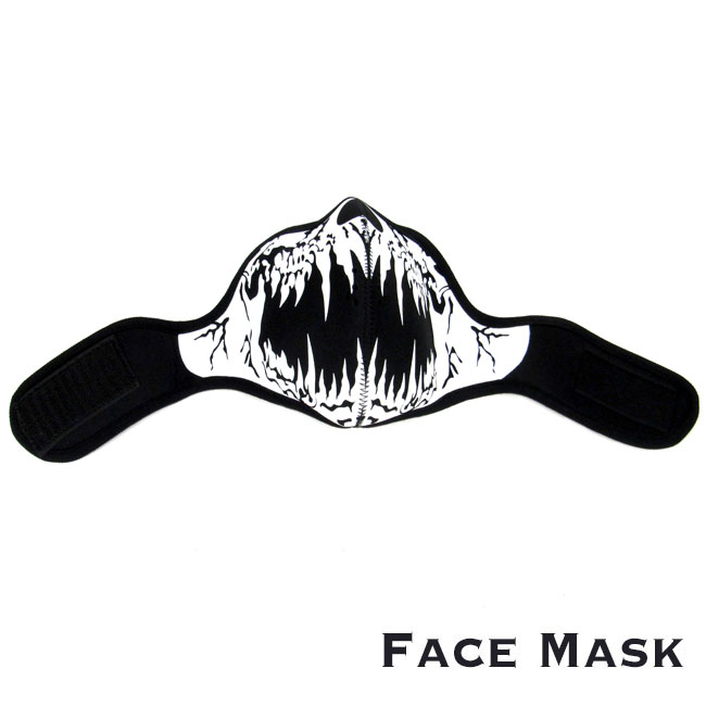 クリックポストのみ送料無料！フェイスマスク　スカル/ドクロ　フェイスウォーマー　マスク　バイカー Face Mask Skull Mask Winter Warmer Half Face Mask(ID sfm1t6)