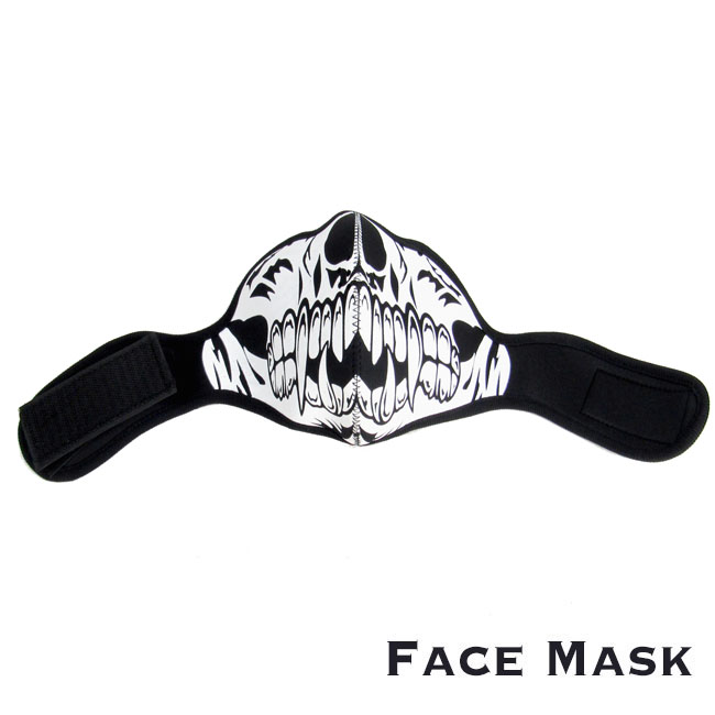 クリックポストのみ送料無料！フェイスマスク　スカル/ドクロ　フェイスウォーマー　マスク　バイカー Face Mask Skull Mask Winter Warmer Half Face Mask(ID sfm2t6)