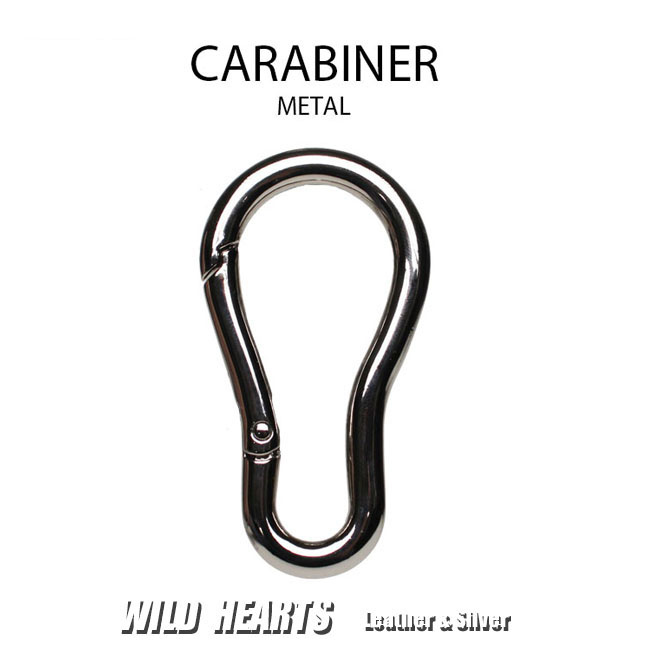 合金 カラビナ メタル シンプル キーフック キーホルダー アクセサリー 鍵 キー スマートキー WILD HEARTS Leather&Silver (kh754k5)za013