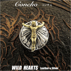 クリックポストのみ送料無料！コンチョ/イエス・キリスト/クロス/十字架/シルバー925/concho/cross/silver925 (ID 0251t33)
