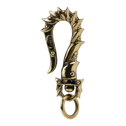 クリックポストのみ送料無料！メタル キーホルダー　キーフック　キーリング Hook Key Ring Metal Keychain WILD HEARTS Leather&Silver (ID kh3505k5)