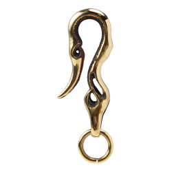 クリックポストのみ送料無料！トライバル　キーフック　キーホルダー　キーリング　メタル Tribal Hook Key Ring Keychain Metal  WILD HEARTS Leather&Silver(ID kh3470k5)
