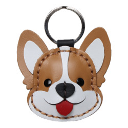 本革 犬のキーホルダー イヌ いぬ 柴犬 ハスキー シュナウザー チワワ フレンチブルドッグ ビーグル キーリング キーチャーム グッズ 牛革 小物  レザー プレゼント WILD HEARTS Leather&Silver ID (kh640a38)za001