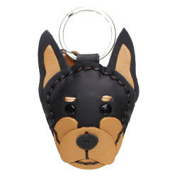 本革 犬のキーホルダー イヌ いぬ 柴犬 ハスキー シュナウザー チワワ フレンチブルドッグ ビーグル キーリング キーチャーム グッズ 牛革 小物  レザー プレゼント WILD HEARTS Leather&Silver ID (kh640a38)za001