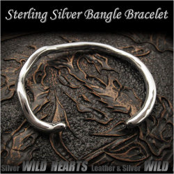 バングル　ブレスレット　シルバー925　フリーサイズ 　メンズ Sterling Silver 925 Fashion Women Men's Twisted  Bangle Bracelet Cuff WILD HEARTS (ID sb3673r79)