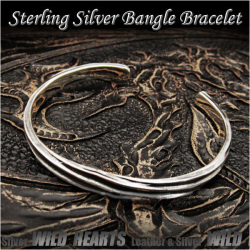 バングル　ブレスレット　シルバー925　フリーサイズ 　メンズ Sterling Silver 925 Fashion Women Men's Twisted  Bangle Bracelet Cuff WILD HEARTS (ID sb3674r79)