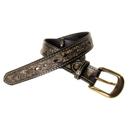 カービングベルト 本革 レザー ハンドメイド 手彫り ナチュラル/ダークブラウン/ブラック S/M/L Carved Leather Belt Natural/Dark Brown/Black WILD HEARTS Leather&Silver (ID lb467t42)za004