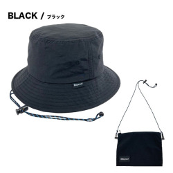 帽子 バケットハット サファリハット サコッシュ セット 撥水 BBQ ハット アウトドア 釣り 夏 アドベンチャーハット 撥水コットン UV 折りたたみ式 サイズ調整 フリーサイズ Be proof /WILD HEARTS Leather&Silver (ID cp425a22)za020