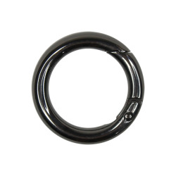 丸カラビナ カラビナ  外径2.5cm 25mm 3個セット ブラック シルバー アンティーク ゴールド リング キーホルダー キーリング 丸型 サークル レザークラフト ハンドメイド 手芸 金具 パーツ 材料 WILD HEARTS Leather&Silver (ID ci35f-b12) za013
