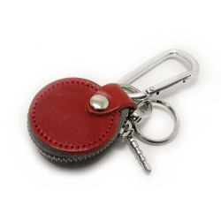 本革 コインケース付きキーホルダー 極小 ミニ コインケース キーホルダー 栃木レザー 日本製 キーチェーン ６色 Leather Mini Coin Case Keychain WILD HEARTS Leather&Silver (ID ck4705r21)