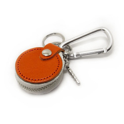 本革 コインケース付きキーホルダー 極小 ミニ コインケース キーホルダー 栃木レザー 日本製 キーチェーン ６色 Leather Mini Coin Case Keychain WILD HEARTS Leather&Silver (ID ck4705r21)