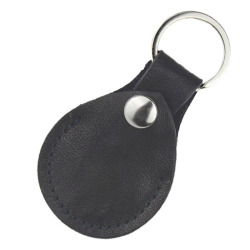 馬革 AirTag ケース キーホルダー 本革 キーリング ティアドロップ型 コインケース エアタグケース  二重リング ７色 Horsehide Leather Keychain Ring/Holder WILD HEARTS Leather&Silver（ID kc4762r46)
