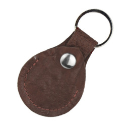 馬革 AirTag ケース キーホルダー 本革 キーリング ティアドロップ型 コインケース エアタグケース  二重リング ７色 Horsehide Leather Keychain Ring/Holder WILD HEARTS Leather&Silver（ID kc4762r46)