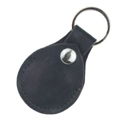 馬革 AirTag ケース キーホルダー 本革 キーリング ティアドロップ型 コインケース エアタグケース  二重リング ７色 Horsehide Leather Keychain Ring/Holder WILD HEARTS Leather&Silver（ID kc4762r46)