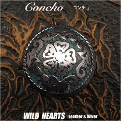クリックポストのみ送料無料！コンチョ ウエスタン 合金 Metal インディアンジュエリー concho western Indian jewelry WILD HEARTS Leather&Silver (ID cc1304)