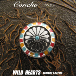 クリックポストのみ送料無料！コンチョ インディアンジュエリー シルバー925 Solid 925 silver Concho Native American WILD HEARTS Leather&Silver (ID 0273t33-a22)