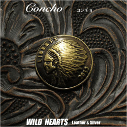 コンチョ インディアン ネイティブアメリカン 真鍮 小 Concho Brass Native Indian Liberty WILD HEARTS Leather&Silver(ID cc4757)