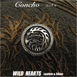 クリックポストのみ送料無料！コンチョ シルバー925 silver925 ドラゴン 龍 DRAGON Concho コンチョ番号(1) DRAGON concho NO.1 (ID c001t2)