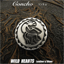 クリックポストのみ送料無料！ココペリ　カチナ　カチーナ Concho kokopelli  Kasina Kachina Silver 925 WILD HEARTS Leather&Silver (ID con3t2)