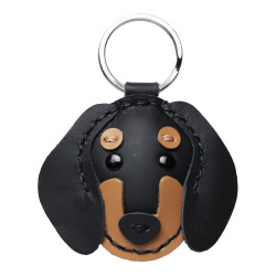 本革 犬のキーホルダー イヌ いぬ 柴犬 ハスキー シュナウザー チワワ フレンチブルドッグ ビーグル キーリング キーチャーム グッズ 牛革 小物  レザー プレゼント WILD HEARTS Leather&Silver ID (kh640a38)za001