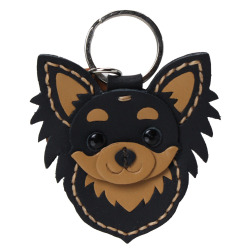 本革 犬のキーホルダー イヌ いぬ 柴犬 ハスキー シュナウザー チワワ フレンチブルドッグ ビーグル キーリング キーチャーム グッズ 牛革 小物  レザー プレゼント WILD HEARTS Leather&Silver ID (kh640a38)za001