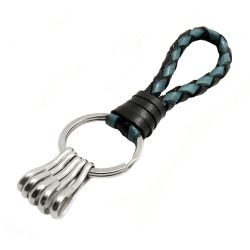 キーホルダー 本革 革 レザー キーチェーン ハンドメイド 手作り８色 leather braided Key Chain WILD HEARTS Leather&Silver (kh162r5)za007