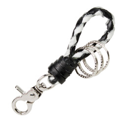レザー キーホルダー 本革 牛革 編み込み キーリング ナスカン付き ハンドメイド 10色 leather braided Key Chain Key Rings Fob Holder 10 colorsWILD HEARTS Leather&Silver(ID kh163r5) za007