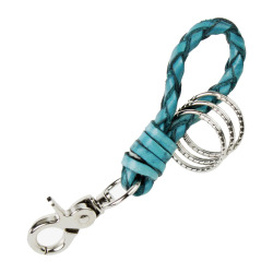 レザー キーホルダー 本革 牛革 編み込み キーリング ナスカン付き ハンドメイド 10色 leather braided Key Chain Key Rings Fob Holder 10 colorsWILD HEARTS Leather&Silver(ID kh163r5) za007