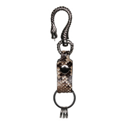 パイソン 本革 キーホルダー キーフック 蛇革 エキゾチックレザー ダイヤモンドパイソン モラレスパイソン WILD HEARTS Leather&Silver（ID kh666r25）za020
