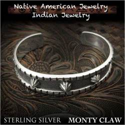 新品　モンティ・クロー/Monty Claw　バングル　ブレスレット インディアンジュエリー　シルバー925　ナバホ族　ユニセックス Monty Claw cuff Native American Indian Jewelry Sterling Silver 925 (ID na3202r73)
