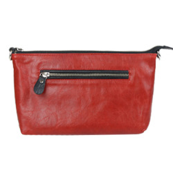 サコッシュ 本革 ハンドバッグ ポーチ ショルダーポーチ セカンドバッグ 2way レッド ブラウン ブラック Men's Leather Zipper Clutch Hand Bag Purse Red Brown Black WILD HEARTS Leather&Silver(ID bb385r66)