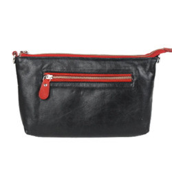 サコッシュ 本革 ハンドバッグ ポーチ ショルダーポーチ セカンドバッグ 2way レッド ブラウン ブラック Men's Leather Zipper Clutch Hand Bag Purse Red Brown Black WILD HEARTS Leather&Silver(ID bb385r66)