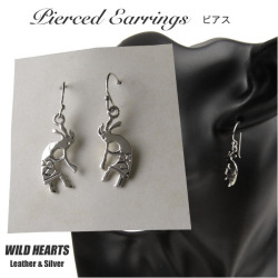 クリックポストのみ送料無料！ココペリ ピアス シルバー925 インディアンジュエリー風 Kokopelli Earrings Native American Style Sterling Silver WILD HEARTS Leather&Silver(ID se4179)