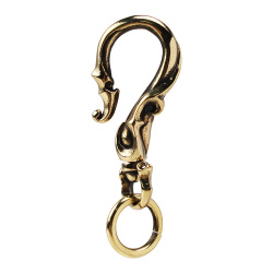 キーホルダー キーフック キーチェーン トライバル 真鍮 メタル Hook Key Ring Keychain Metal WILD HEARTS Leather&Silver(ID kh3769k5)za011