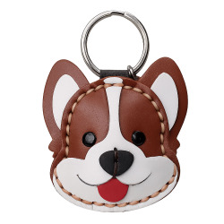 本革 犬のキーホルダー イヌ いぬ 柴犬 ハスキー シュナウザー チワワ フレンチブルドッグ ビーグル キーリング キーチャーム グッズ 牛革 小物  レザー プレゼント WILD HEARTS Leather&Silver ID (kh640a38)za001