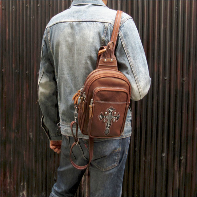 ボディバッグ メンズ 2way リュック 本革 ワンショルダー ななめ掛け