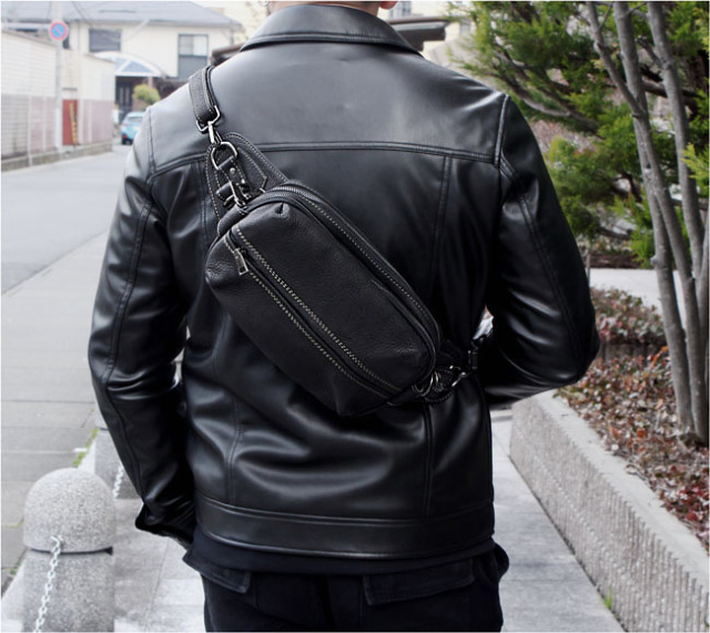 本革 レザー ボディバッグ バックパック 斜めがけバッグ ワン
