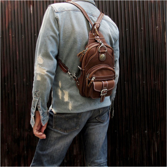 本革 ボディバッグ リュック 2WAY ワンショルダーバッグ 斜めがけ