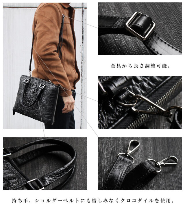 クロコダイル CROCODILE バッグ ハンドバッグ マットクロコ ワニ革  